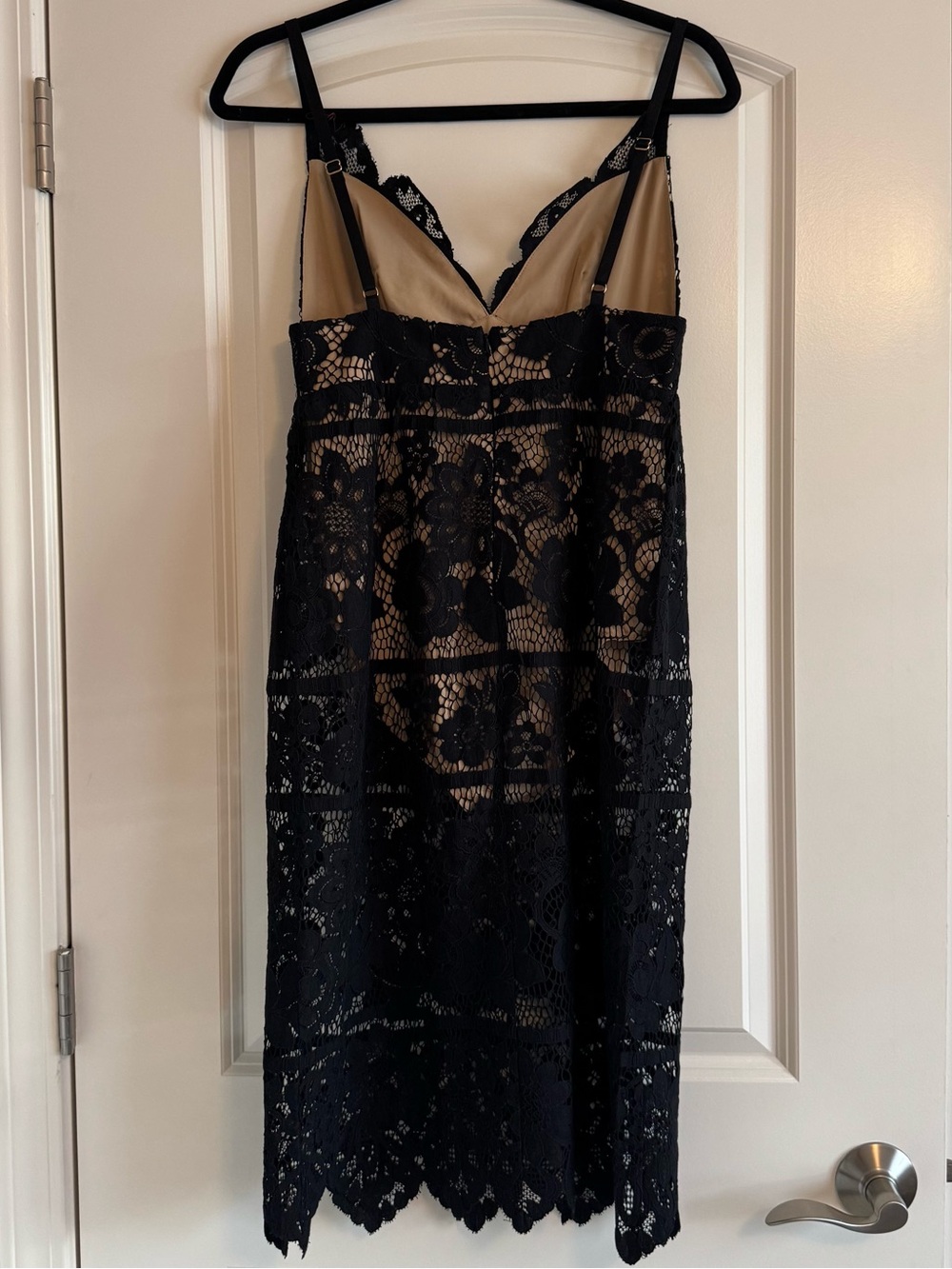 NWT For Love & Lemons / Revolve Black Lace Midi Slip Dress - Picture 3 of 5